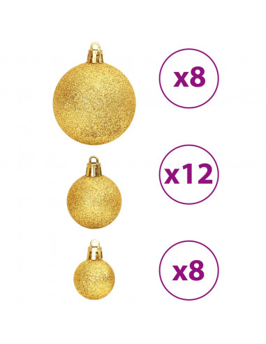 Palline di Natale 100 pz Oro e Rosso Vino 3 / 4 / 6 cm