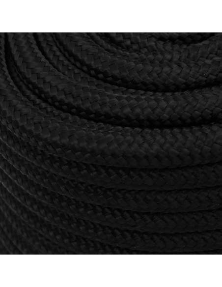Corda da Lavoro Nera 18 mm 25 m in Poliestere
