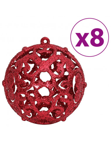 Palline di Natale 100 pz Rosso Vino 3 / 4 / 6 cm