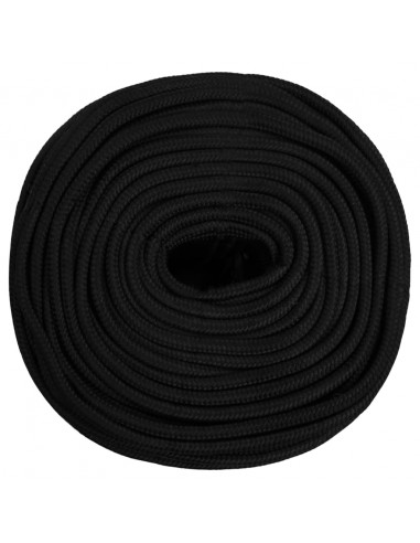 Corda da Lavoro Nera 8 mm 250 m in Poliestere