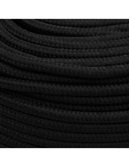 Corda da Lavoro Nera 8 mm 250 m in Poliestere