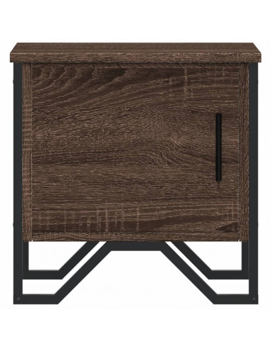 Comodini 2pz Rovere Marrone 40x30x40 cm in Truciolato