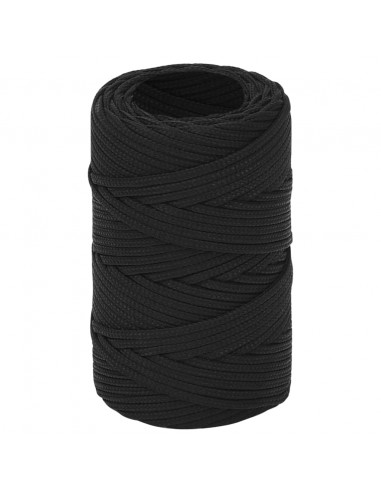 Corda Nautica Completamente Nera 2 mm 500 m in Polipropilene