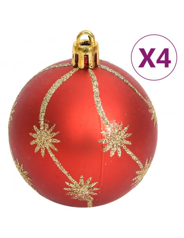Set Addobbi di Natale 108 pz Oro e Rosso