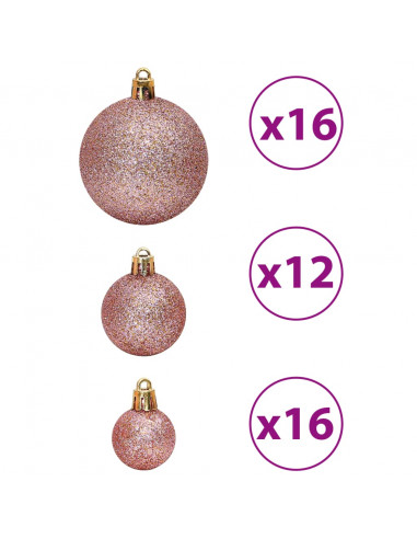 Palline di Natale 100 pz Rosa e Rosato 3 / 4 / 6 cm