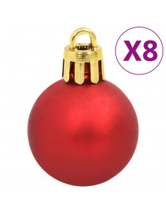 Set Palline di Natale 112 pz Rosso / Verde / Oro in Polistirene 2