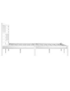 Giroletto Bianco 180x200 cm Super King Legno Massello di Pino