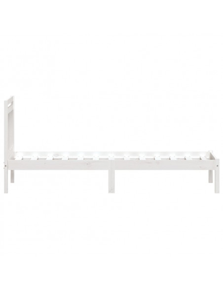 Giroletto Bianco 90x190 cm Single in Legno Massello