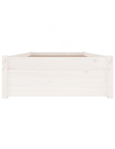 Giroletto Bianco con Cassetti 75x190 cm Small Single