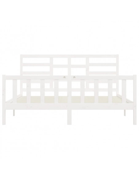 Giroletto Bianco in Legno Massello 180x200 cm Super King