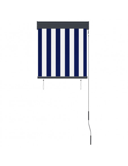Tenda a Rullo per Esterni 60x250 cm Blu e Bianca