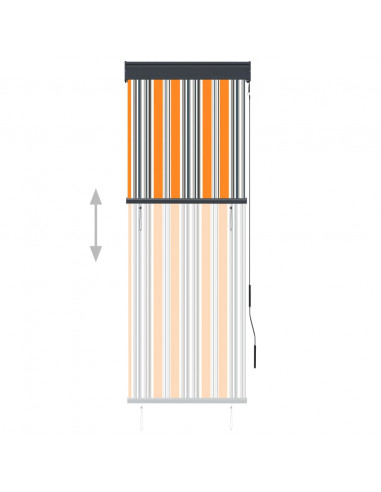 Tenda a Rullo per Esterni 60x250 cm Giallo e Blu