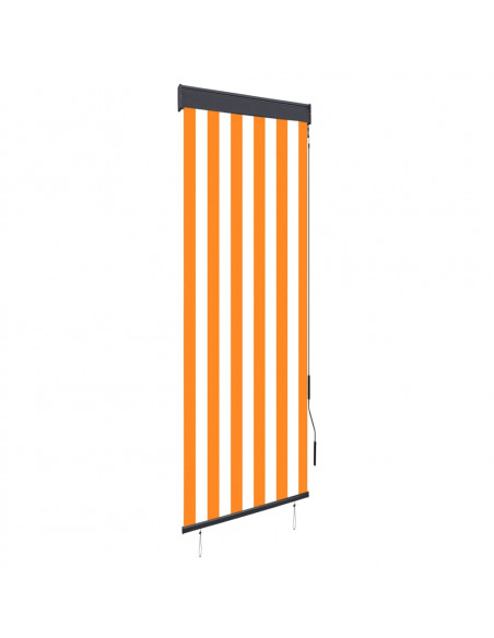 Tenda a Rullo per Esterni 60x250 cm Bianca e Arancione