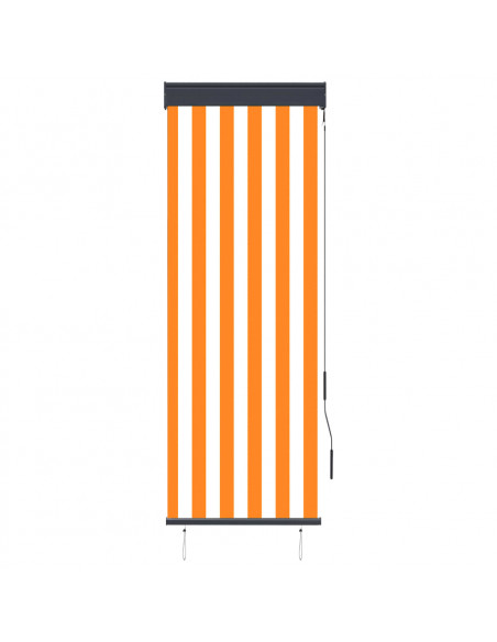 Tenda a Rullo per Esterni 60x250 cm Bianca e Arancione