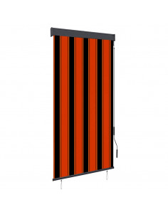 Tenda a Rullo per Esterni 80x250 cm Bianca e Marrone