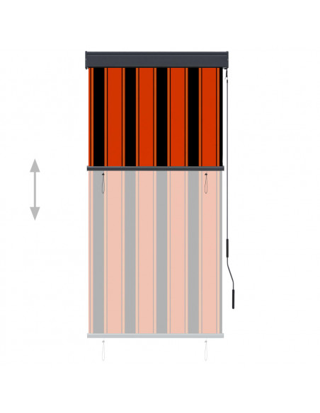 Tenda a Rullo per Esterni 80x250 cm Bianca e Marrone