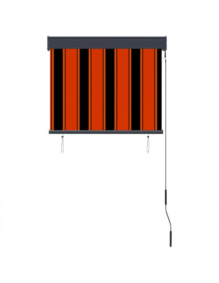 Tenda a Rullo per Esterni 80x250 cm Bianca e Marrone
