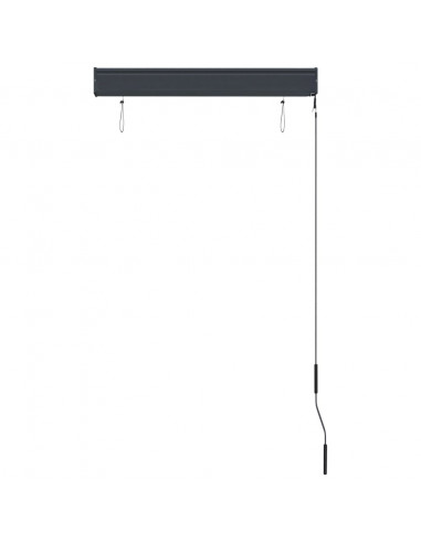 Tenda a Rullo per Esterni 80x250 cm Bianca e Marrone