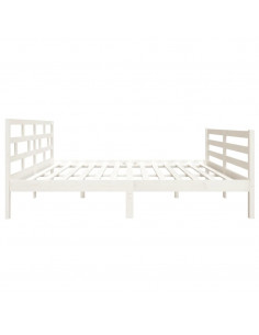 Giroletto Bianco in Legno Massello di Pino 140x190 cm