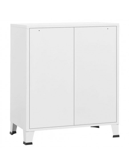 Cassettiera Industriale Bianca 78x40x93 cm in Metallo