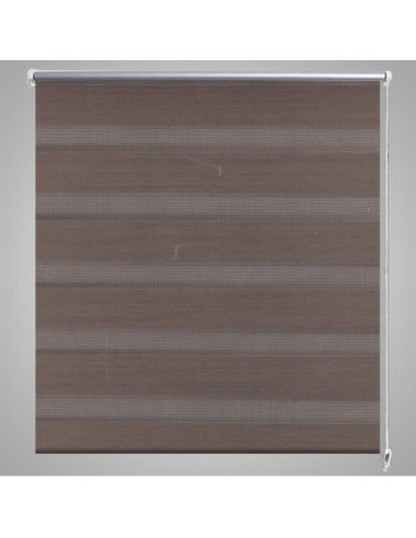 Tenda a rullo oscurante zebra 80x150cm caffé
