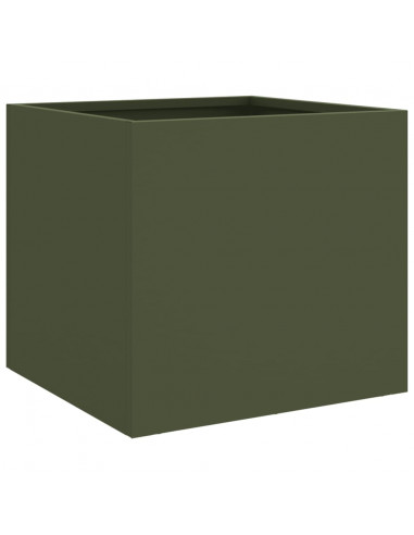 Fioriera Verde Oliva 32x30x29 cm in Acciaio Laminato a Freddo