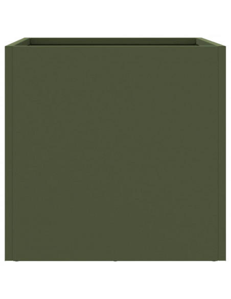 Fioriera Verde Oliva 32x30x29 cm in Acciaio Laminato a Freddo