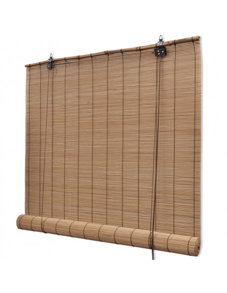 Tende a Rullo in Bambù Marrone 80x160 cm