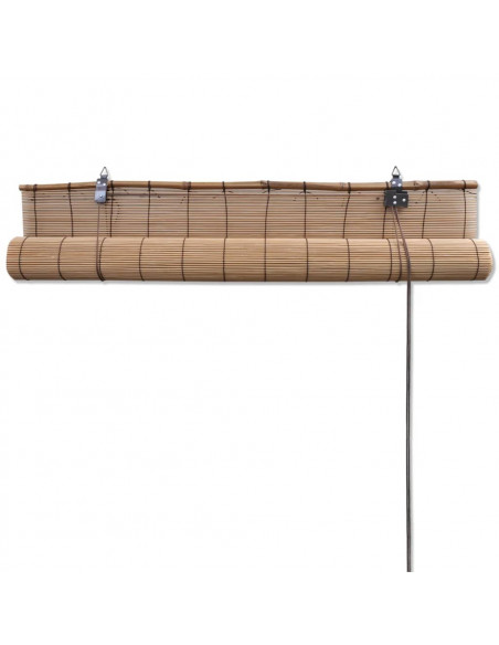 Tende a Rullo in Bambù Marrone 80x160 cm