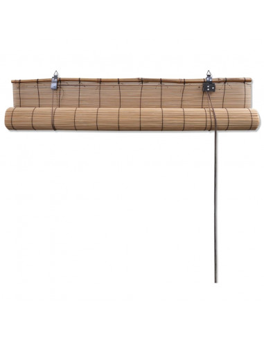 Tenda Avvolgibile in Bambù 150x160 cm Marrone