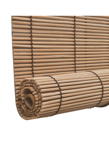 Tenda Avvolgibile in Bambù 80x220 cm Marrone