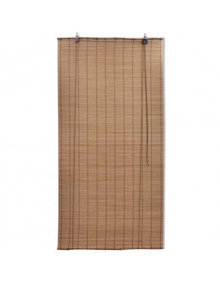 Tenda Avvolgibile in Bambù 100x220 cm Marrone