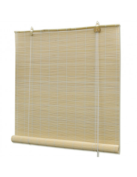 Tenda Avvolgibile in Bambù 80x220 cm Naturale
