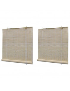 Tende a Rullo in Bambù 2 pz 120x160 cm