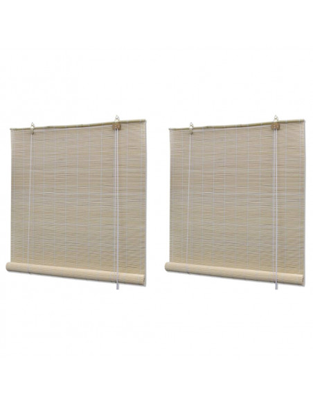 Tende a Rullo in Bambù 2 pz 120x160 cm