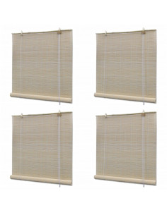 Tende a Rullo in Bambù 4 pz 120x160 cm