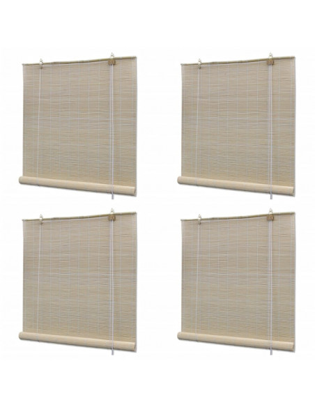 Tende a Rullo in Bambù 4 pz 120x160 cm