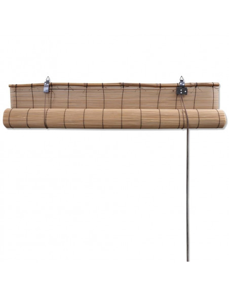 Tende a Rullo in Bambù 2 pz Marroni 120x220 cm