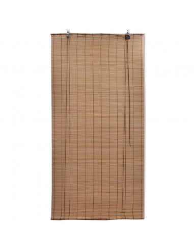 Tende a Rullo in Bambù 2pz 150x220 cm Marroni