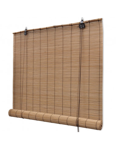 Tende a Rullo in Bambù 2pz 150x220 cm Marroni