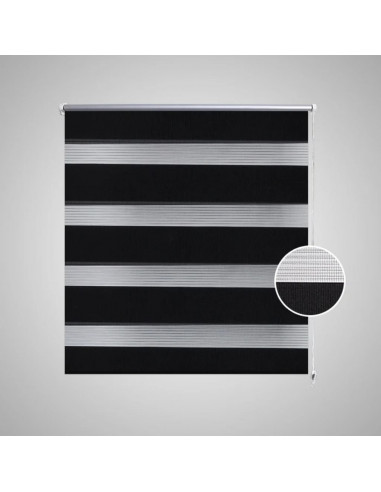 Tenda a rullo oscurante zebra 120x230 cm nero