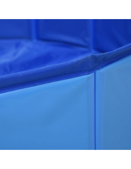 Piscina per Cani Pieghevole Blu 80x20 cm in PVC