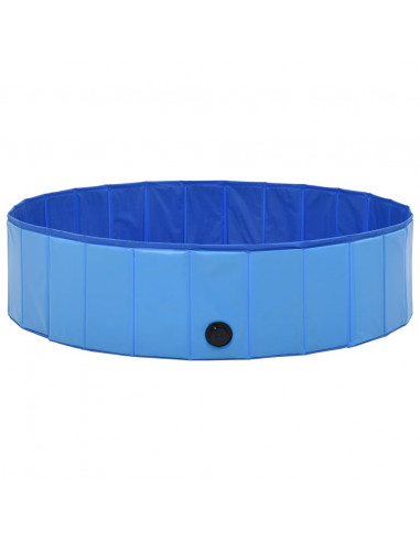 Piscina per Cani Pieghevole Blu 120x30 cm in PVC