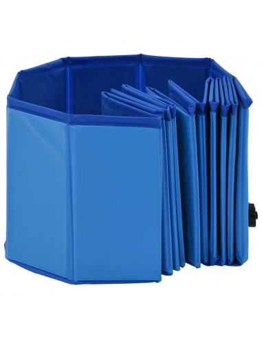 Piscina per Cani Pieghevole Blu 120x30 cm in PVC