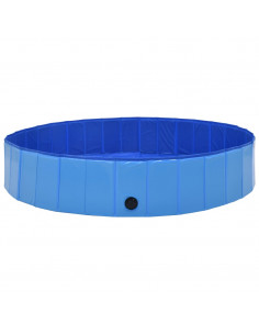 Piscina per Cani Pieghevole Blu 160x30 cm in PVC 2