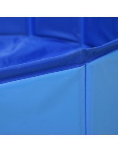 Piscina per Cani Pieghevole Blu 160x30 cm in PVC