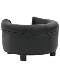 Divano per Cani Nero 48x48x32 cm in Peluche e Similpelle