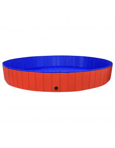 Piscina per Cani Pieghevole Rossa 300x40 cm in PVC 2