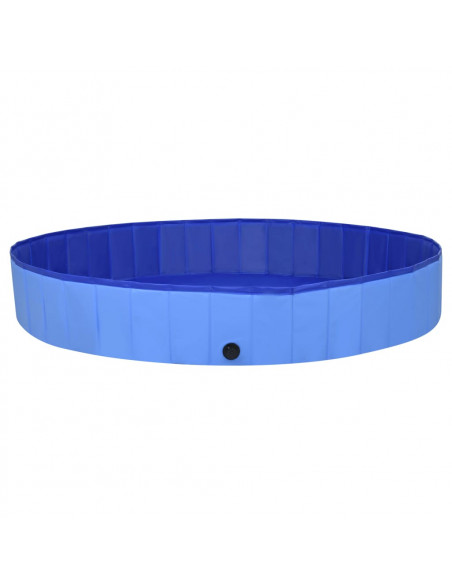 Piscina per Cani Pieghevole Blu 200x30 cm in PVC
