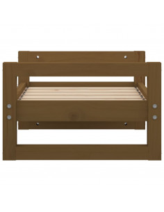 Cuccia per Cani Miele 55,5x45,5x28 cm Legno Massello di Pino